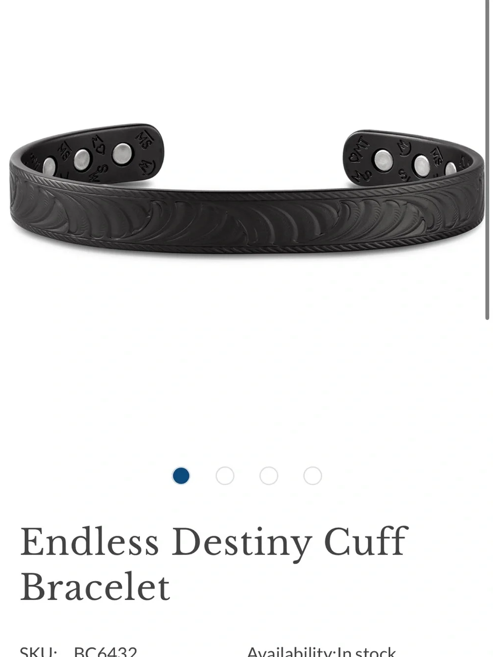 Montana Silversmiths Black Engraved Cuff Bracelet